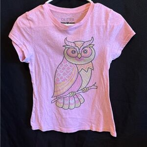 Kids Pink Owl T-Shirt